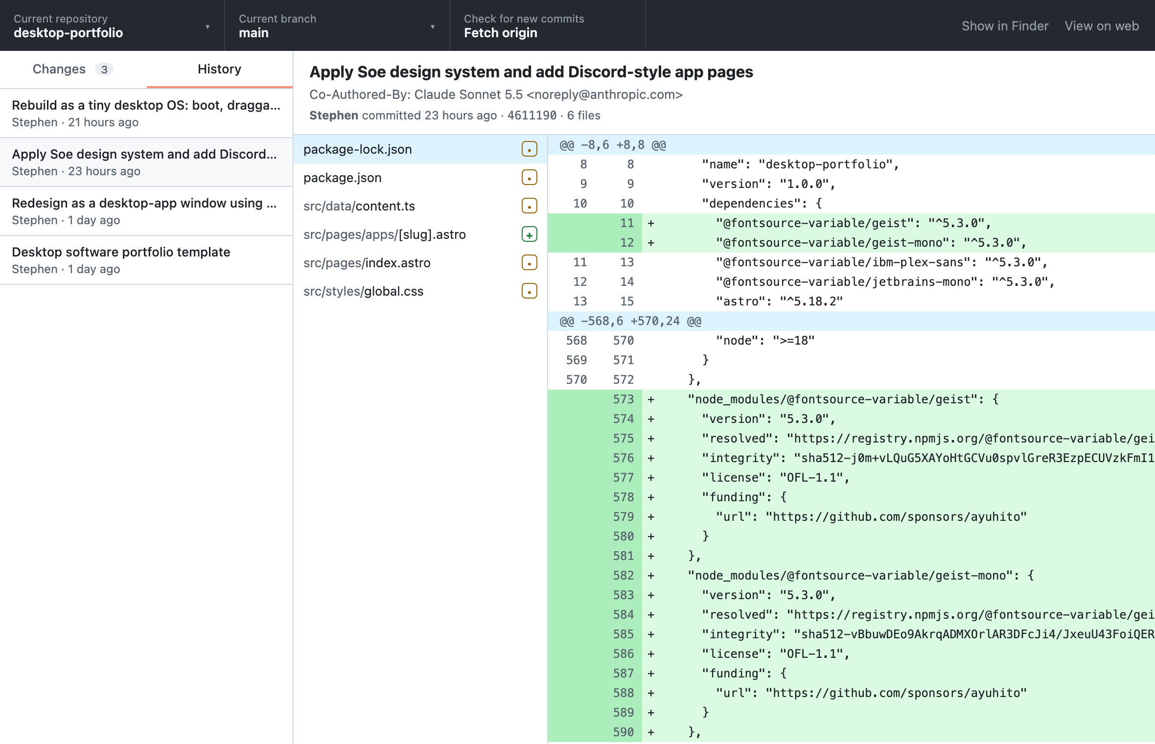 GitDesk screenshot 2